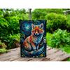 Fox Vintage Handmade Grimoire Leather Journal for Women Blank Spell Book of Shadows Celestial Christmas Gifts For Him and Her
