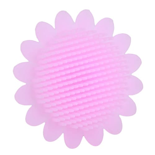Jimdary Baby Shampoo Brush, Convenient Fine Bristle Baby Bath Brush for Baby Bathroom (Pink)