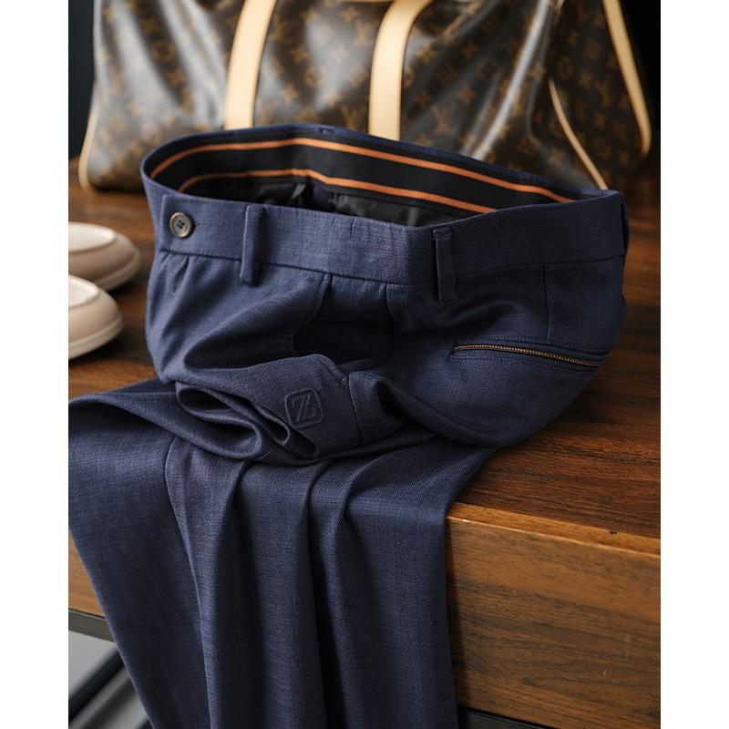 Relaxed Fit Linen Blend Trousers Men Straight Leg Casual Pants Fall Fashion