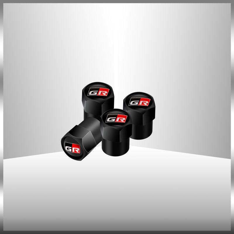Car Decor GR Logo Car Wheel Tire Air Valve Caps Covers Car Styling For Toyota C-HR Rav4 Corolla RZ RC RS Prius Accessories ds66