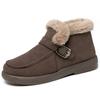 Fashion Winter Women's Snow Boots Korean Version 2025 New Plush Comfortable Super Warm Anti Slip Soft Bottom Belt Buckle Women's Shoes