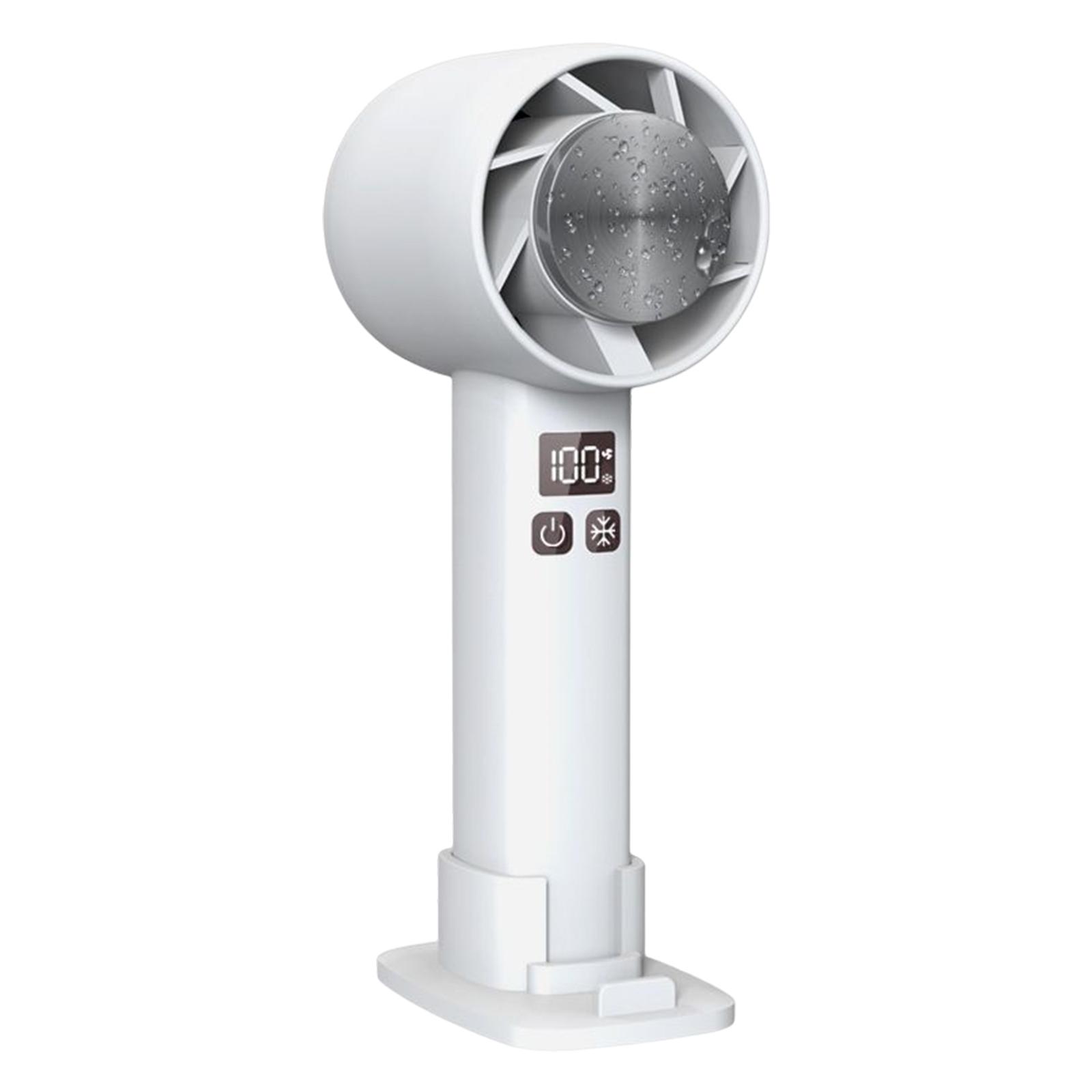 

USB Desktop Fan 6-blade Digital Display Summer Air Cooler 3-speed Wind 1800mAh LED Temperature Screen Brushless Motor for Office белый