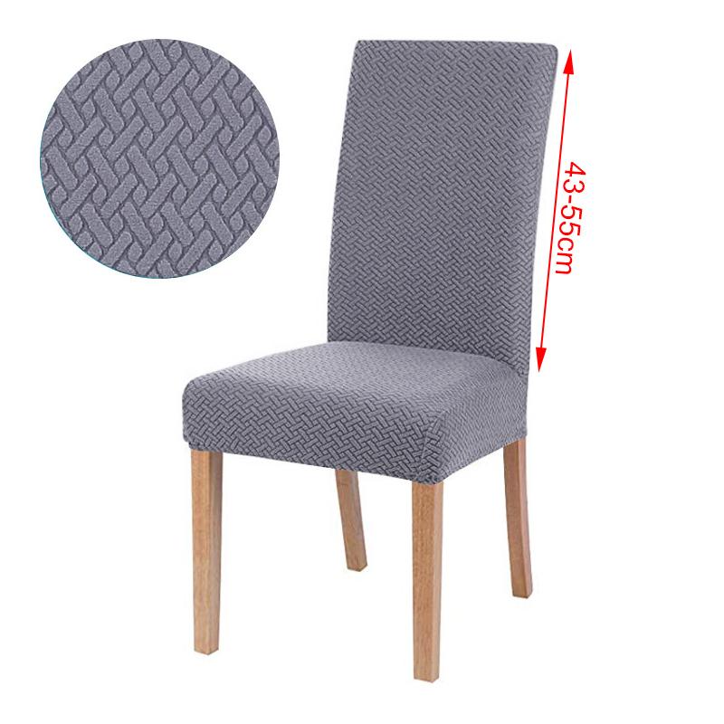 1/2/4/6 Piece Chair Cover Jacquard Dining Spandex Elastic Stretch Slipcover For Chairs Kitchen Hotel Banquet Home Christma