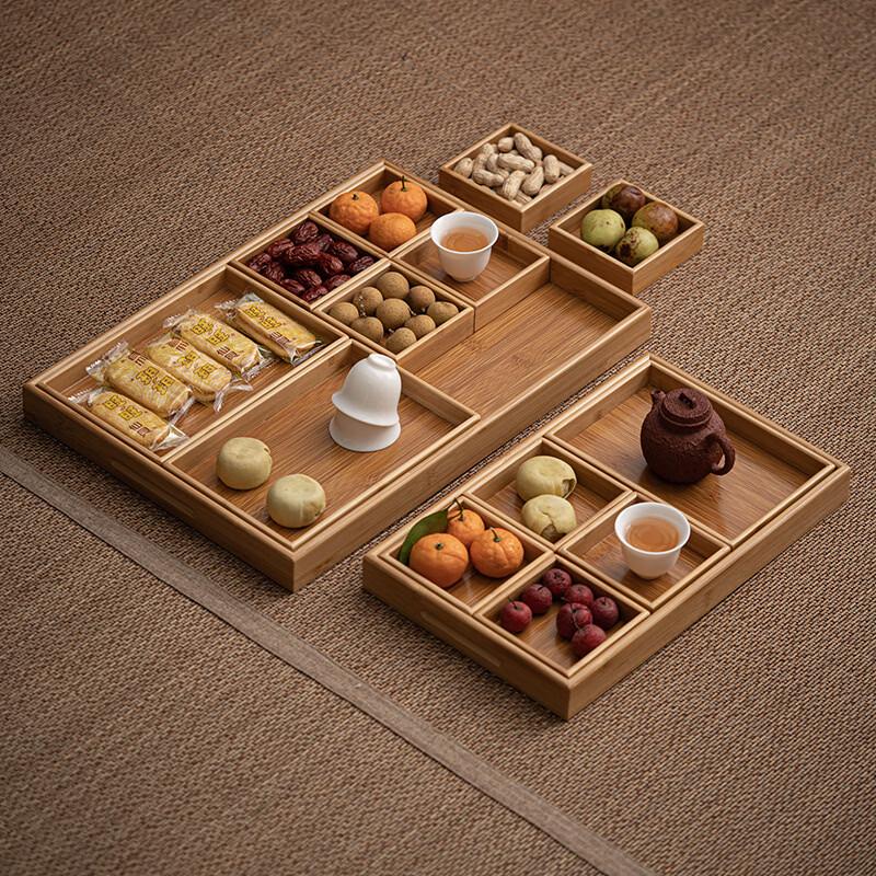 Ju Lang Holz geteiltes Serviertablett Set