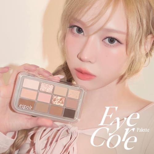 ESPOIR Lidschatten-Palette #6 Honey Oat Latte, 9g, 12-Farben Lidschatten-Palette für gelbstichige Haut, Tiefe Töne, Füge einen Löffel Honig für das Herbst-Make-up hinzu