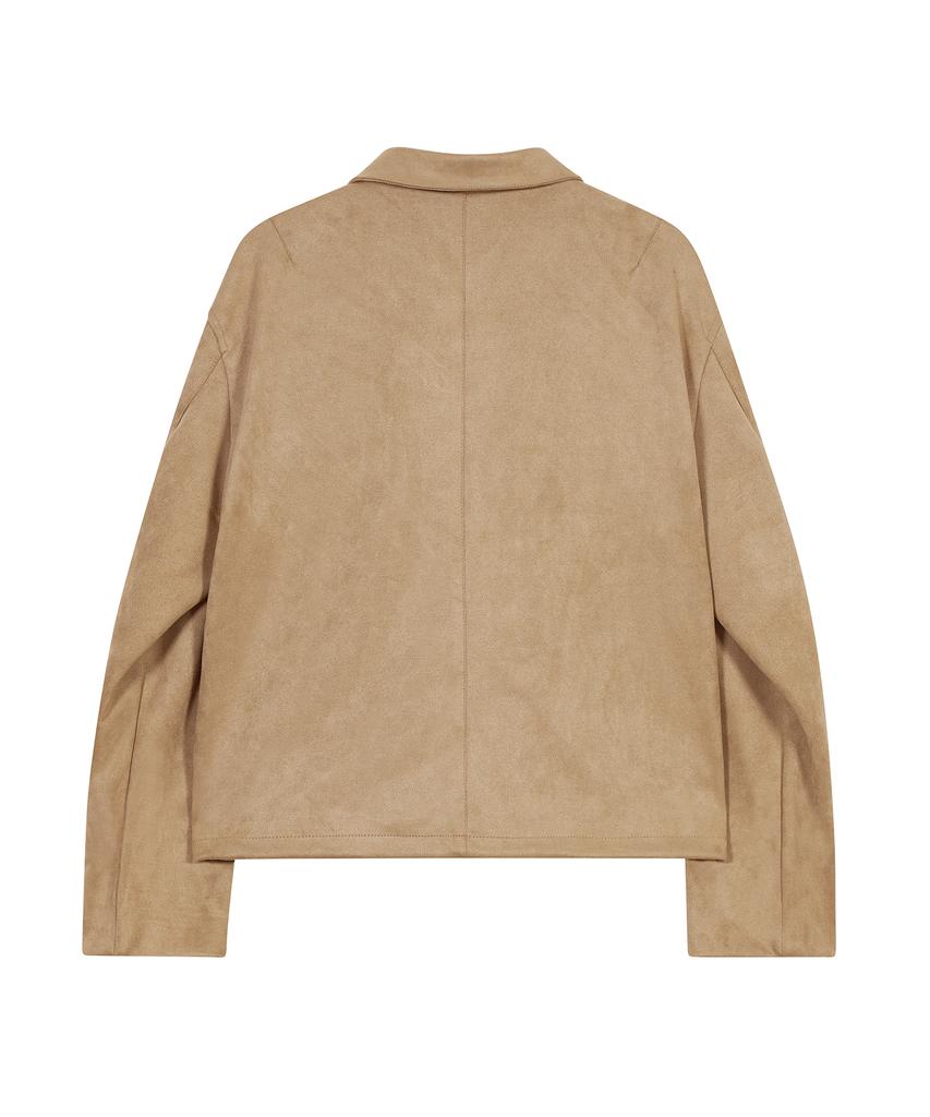 Ironyporno Whiteline 86-Iro134 Semi-Dart Stadium Suede Jacket Camel