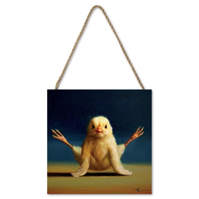 Lucia Heffernan Yoga Chick Firefly Wooden Block