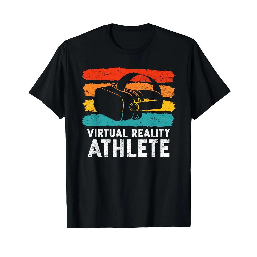 Virtual Reality S For Vr Gamers Vintage Athlete T Shirt Vintage Top For Everyday Wear Stretched Streetwear Homme Unisex