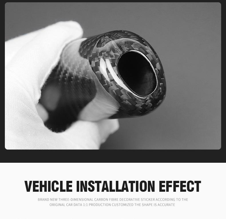 Fiat 500 Carbon Fiber Handbrake Grip Cover Trim