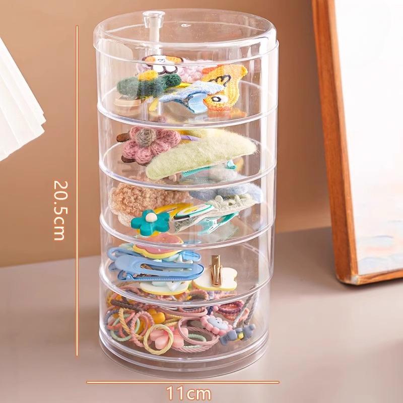 Children's Hair Accessory Storage Box Rotating Baby Hair ClipsHeadwear Clips Hair Ties Rubber Bands Jewelry Box