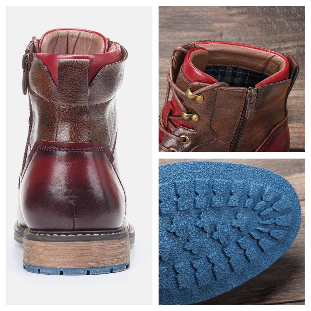 Größe 39 ~ 48 Retro-Herrenstiefel, modische, bequeme Herren-Lederstiefel