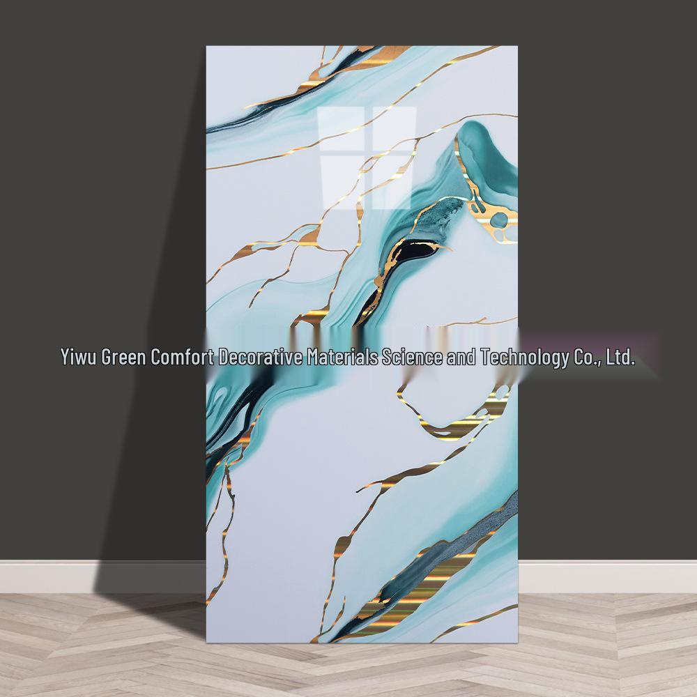 Waterproof Marble Imitation Tile Wall Sticker for Kitchen Renovation - Oil & Moisture Resistant, Self-Adhesive Decor.