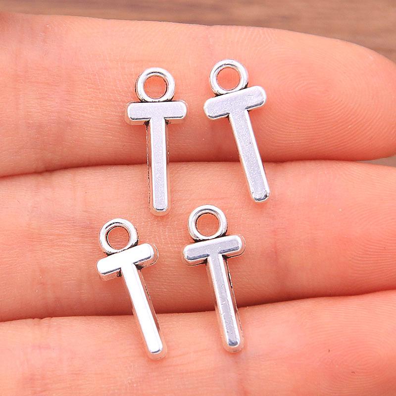 Zinc Alloy Alphabet Charms: 2 Colors, 26 Letter Pendants for Jewelry, Handbag, and Mobile Phone Accessories