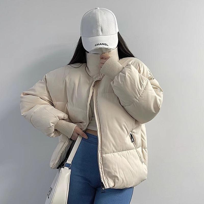 New Down Jacket Women's Short Korean Style Loose Stand Collar Casual Cotton Coat Winter Cotton Jacket