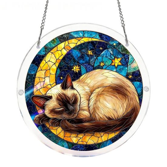 83 Pcs Acrylic Suncatcher Jigsaw Puzzles Stained Glass Style Window