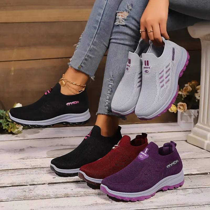 Fashion Breathable Slip On Walking Shoes for Women 2025 New Comfortable Soft Sole Fashion Sneakers Woman Anti Slip Casual Sports Shoes