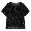 1meter BlackColor Brocade Burnout Velour Fabric Floral Printed Jacquard Fabrics for DIY Cheongsam Dress Clothing