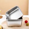 316 Stainless Steel Food Storage Serving Tray Rectangle Sausage Noodles Fruit Dish With Cover Kitchen Organizers Food Container