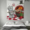 Tatty Teddy Wall Tapestry Aesthetic Wall Hanging Printed Fabric Blanket Decorative Tapestries for Bedroom Living Room Home Decor