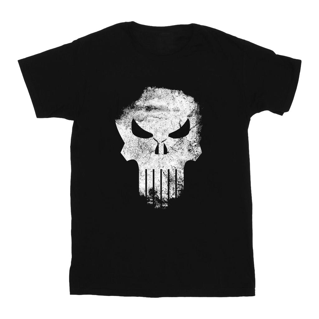 Marvel Mens The Punisher Distrressed Skull T-Shirt