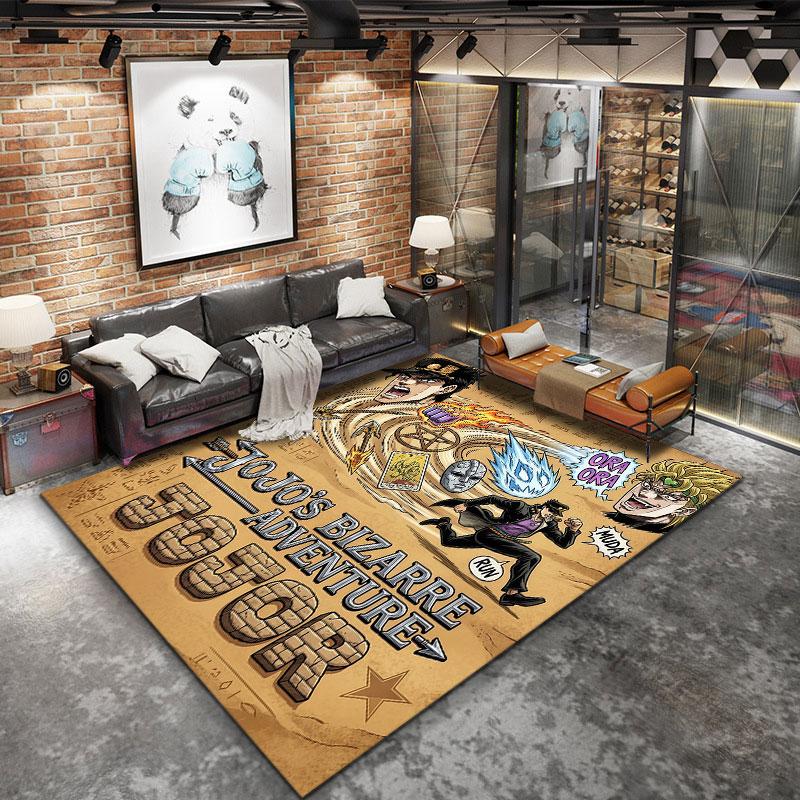 Jojos Bizarre Adventure Teppich Teppich für Wohnzimmer Schlafzimmer Zuhause Sofa Dekoration Kinder Spielen Rutschfeste Bodenmatte