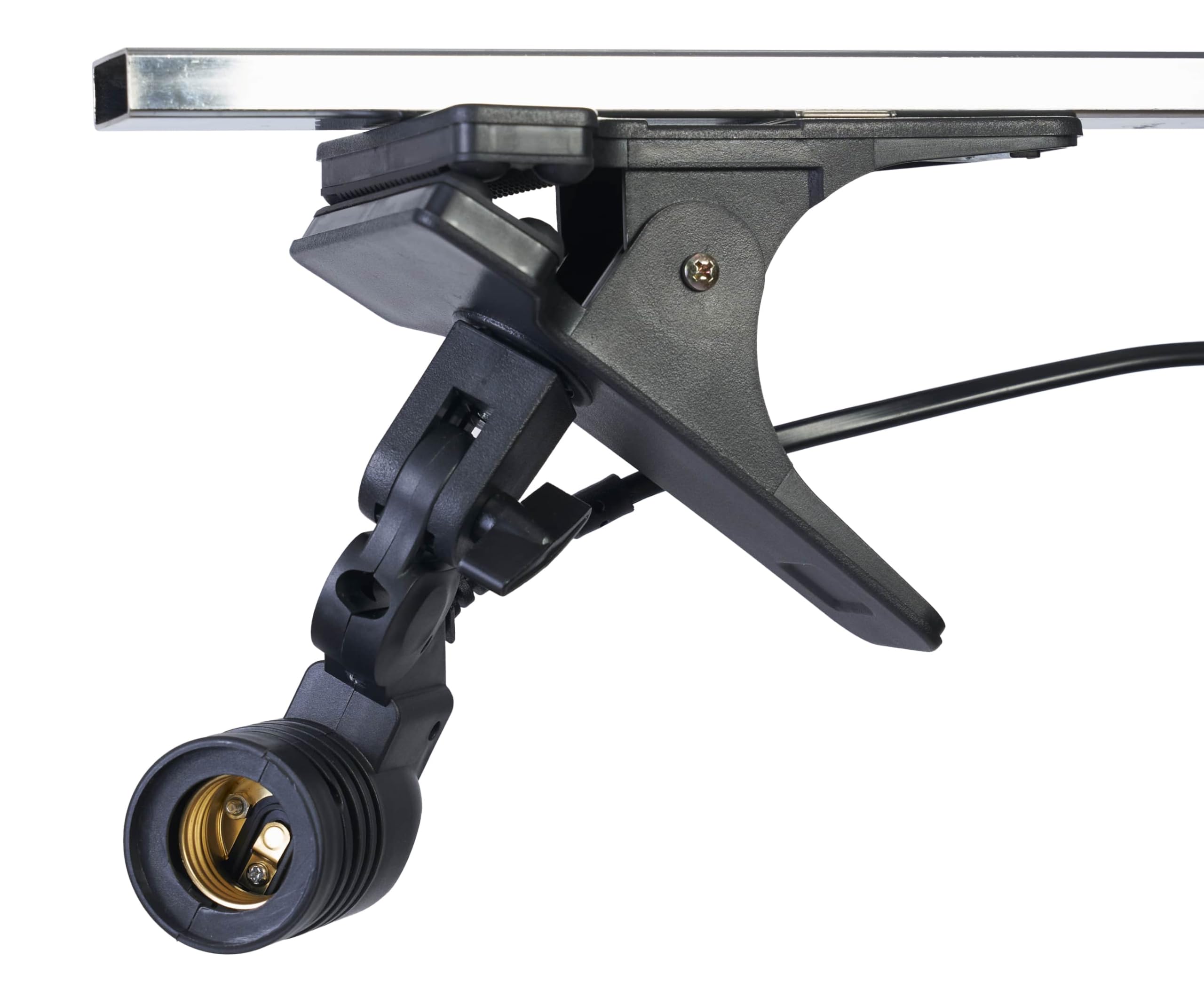 

YAMAZEN Light Clip Stand, Strong Magnet, E26, Compatible with Various Lighting Fixtures, Adjustable Angle, 4cm Clamp, 3m Cord Length, Power Switch,