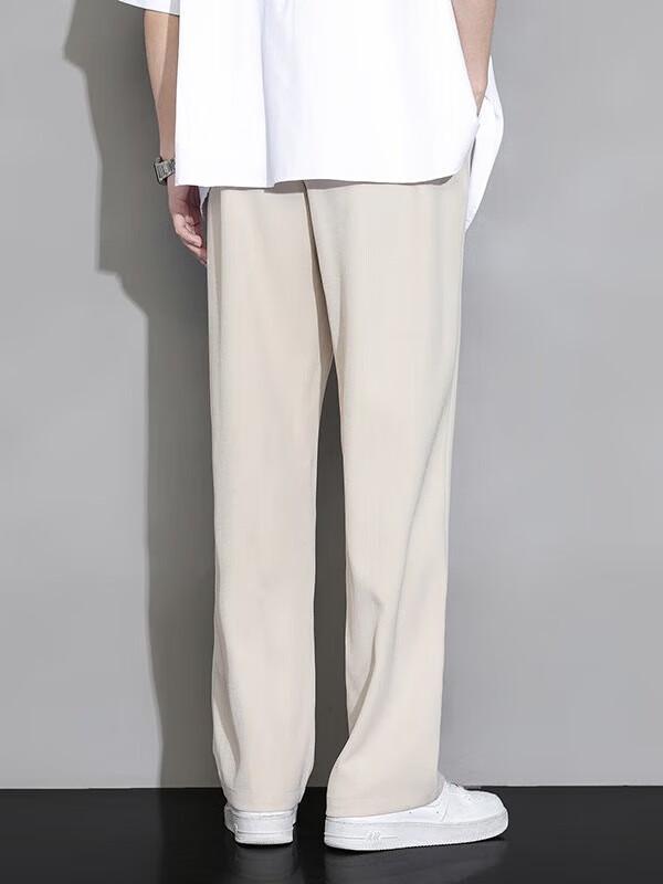 Trendy Men's Loose Ice Silk Straight Wide-Leg Pants