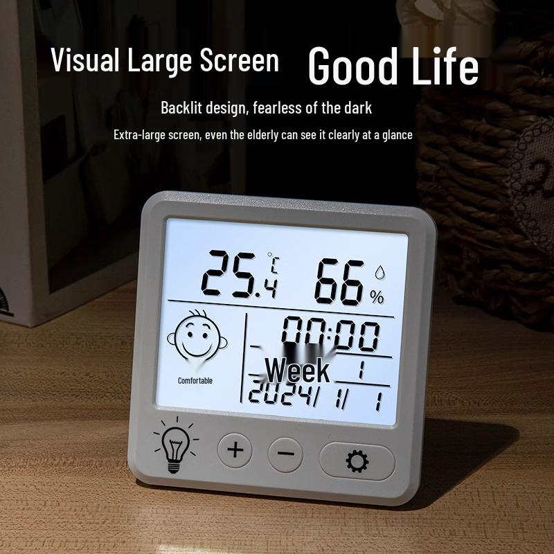 High-Precision Mini Wall-Mount Thermometer Hygrometer for Baby Room