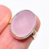 Pink Chalcedony Gemstone 925 Sterling Silver Jewelry Ring Size Adjustable KJ-564