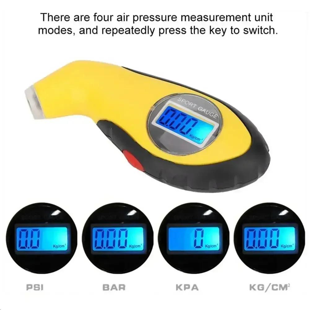 Digital Tire Pressure Gauge - LCD PSI Meter for Car Bike Truck Auto Tyres