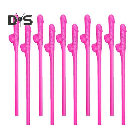 10/20Pcs Bachelorette Party Willy Straws Funny Drinking Straws for Girls Night Out Reusable Food Grade Plastic Straws Party Favors Crazy Night Straw