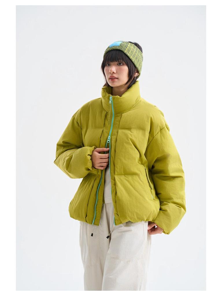 BLACKARMADA Unisex Winter Camping Stand-Up Collar White Duck Down Jacket MY6818