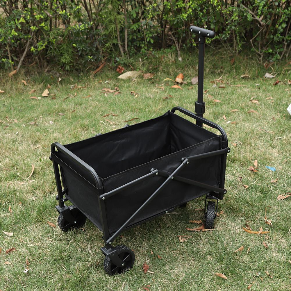 Collapsible Wagon Cart Foldable Portable Heavy Duty Folding Beach Wagon with Wheels Outdoor Utility Carts for Grocery Shopping