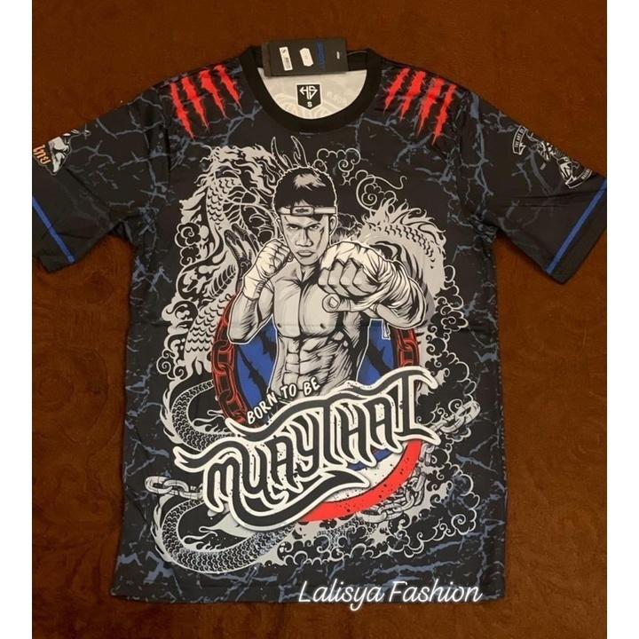 Muay Thai T-Shirt Kick Boxing 3D Print Gothic Graphic Men Women Unisex Short Sleeve Round Neck MMA Mix Martial Art Streetwear Casual