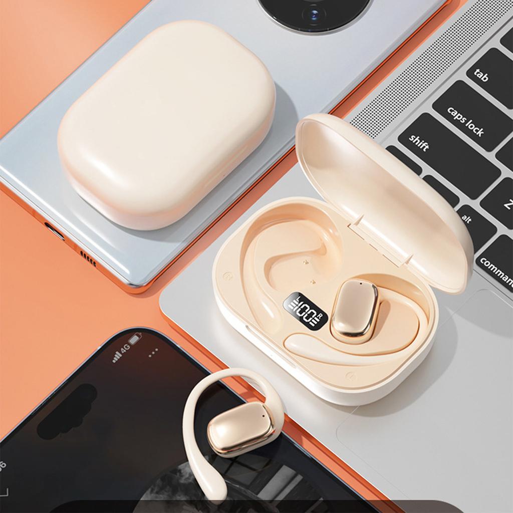 Offene Ohrhörer, kabellose Ohrhörer mit Clip, Knochenleitungskopfhörer, Bluetooth 5.4, wasserdichte Sportkopfhörer zum Laufen, Gehen, Trainieren