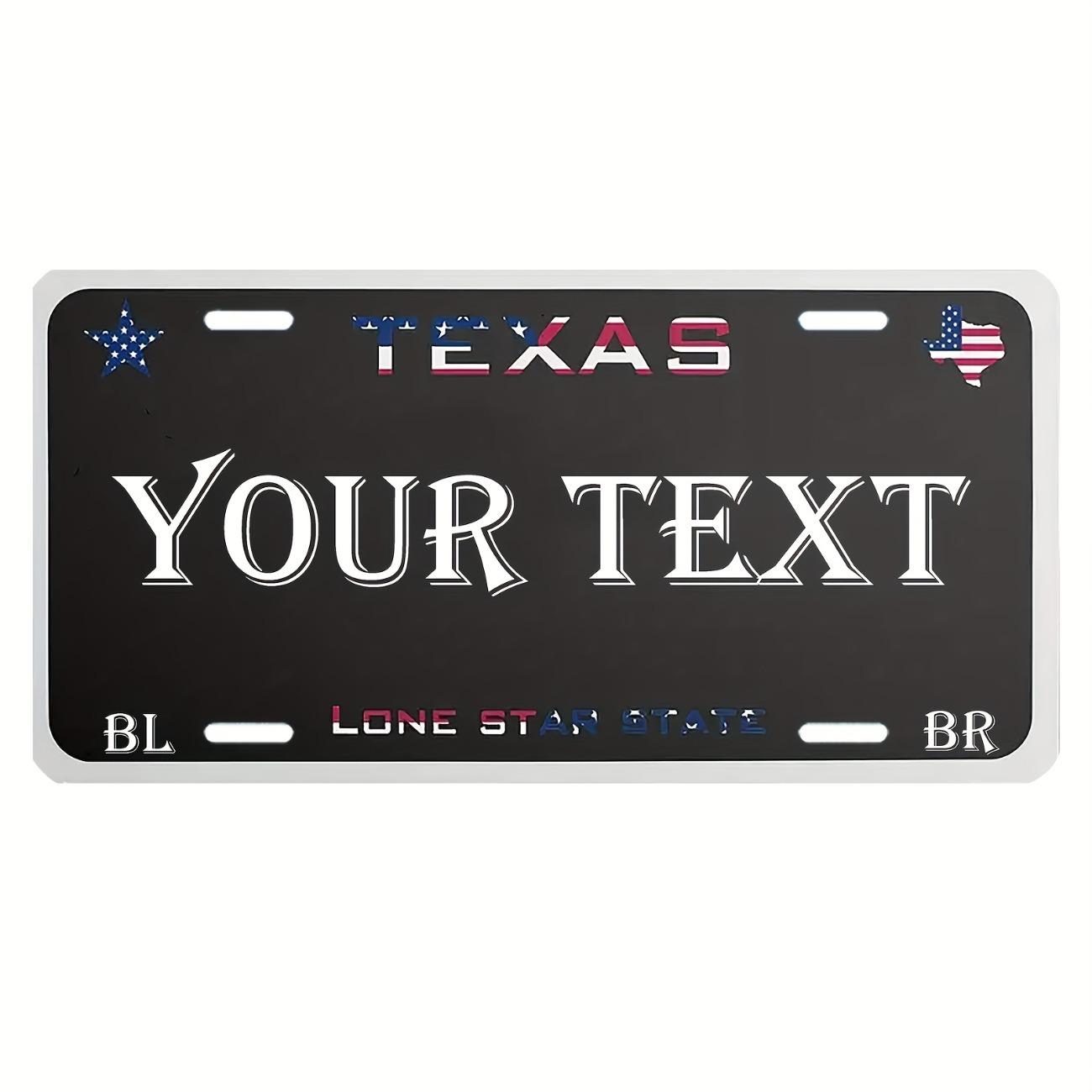 Personalized Aluminum License Plate Custom Sign Home Wall Decor белый