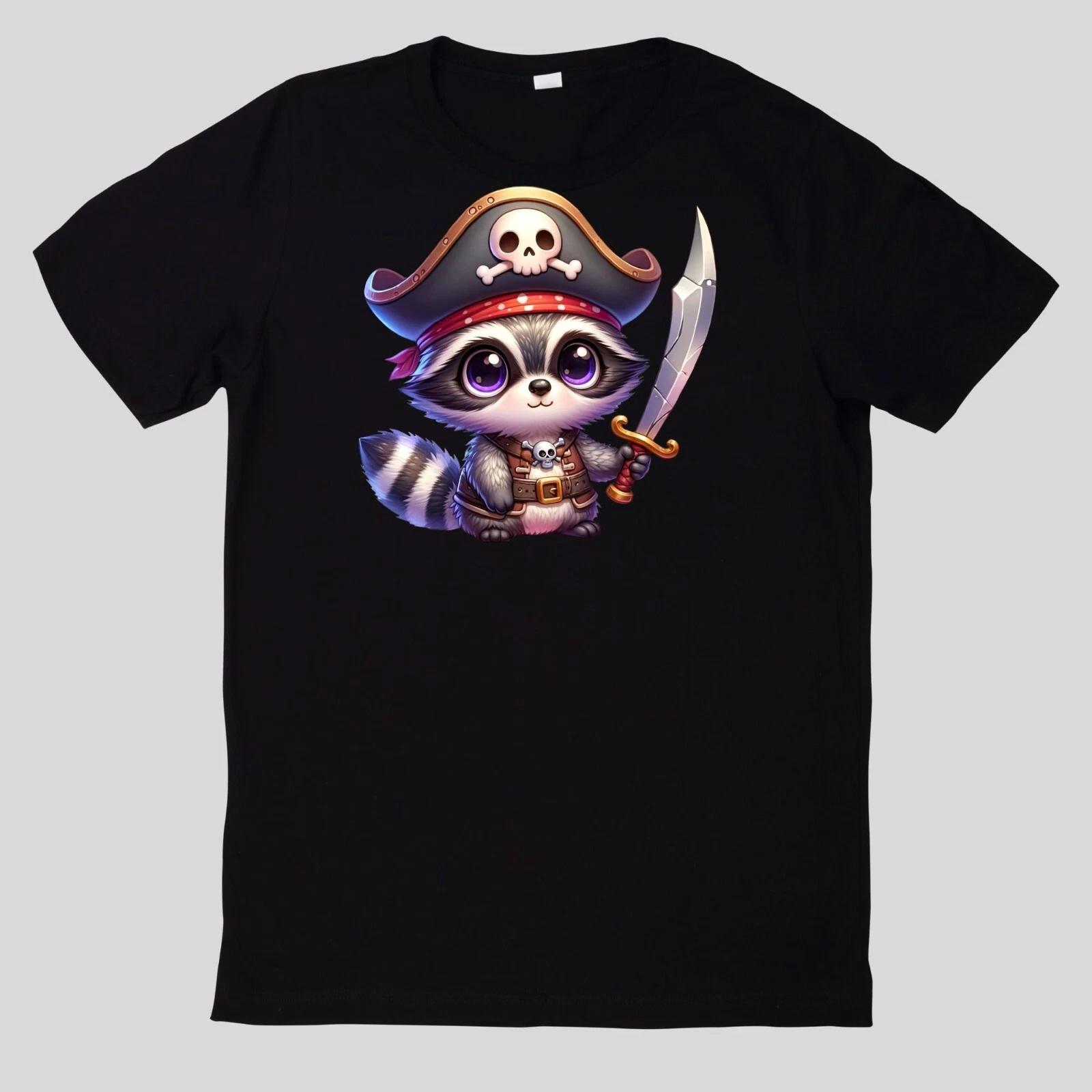 T-Shirt Niedliche Tierpiraten Baumwolle Fun Spaß Sprüche Lustig Cartoon L