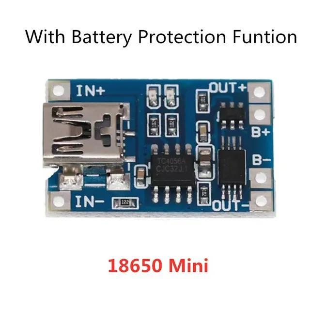 2/5PC Type-c Micro USB 5V 1A 18650 TP4056 Lithium Battery Charger Module Charging Board With Protection Dual Functions 1A