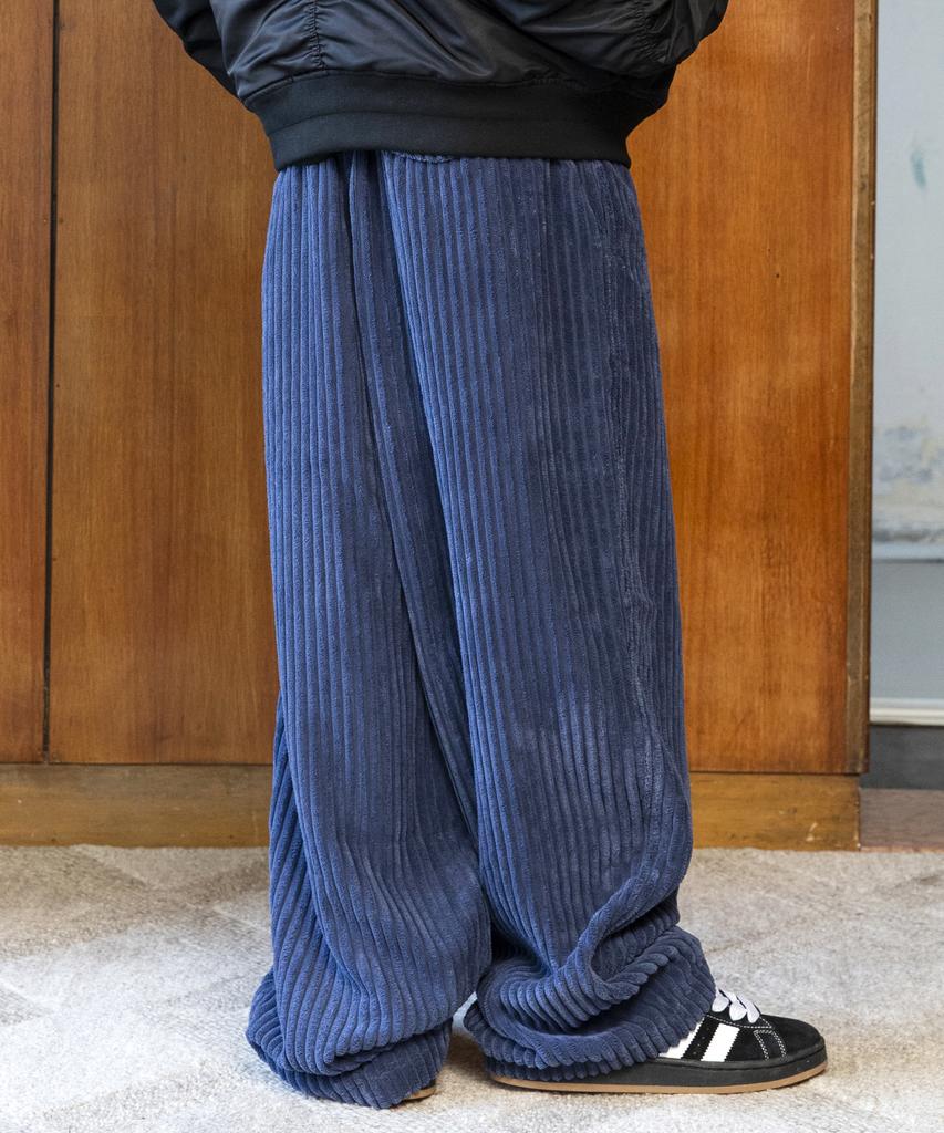 Gluck Gp152 Big Corduroy Easy Pants (Navy)