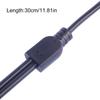 2 Output Power Supply Splitter Cord, 18AWG Male 5.5x2.5mm 5.5x2.1mm Splitter Cable for Security Cameras, LED Light