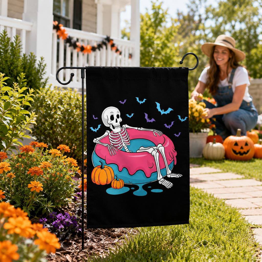 Garden Flag with Straight Line Design for Outdoor Decoration