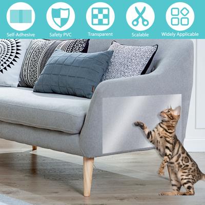 10/24Pcs Cat Anti Scratch Tape Transparent PVC Furniture Protector Self-Adhesive Peelable Cat Training Protectors Tape