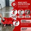 Rolling Bucket Dolly with 5 Wheels and 2 Locking Casters Heavy Duty Detailing Bucket Compatible with 3.5 To 5 Gallon Buckets
