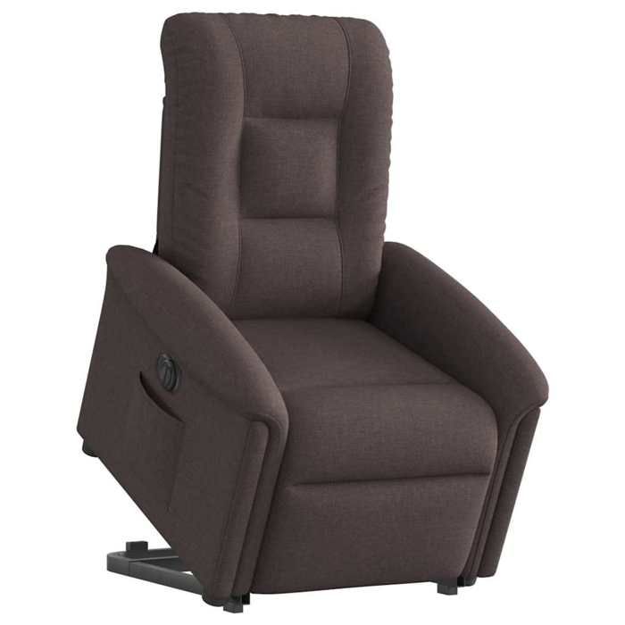 VidaXL Electric Recliner Dark Brown Fabric, Electric Reclining Chair, Electric Armchair for People 3303279