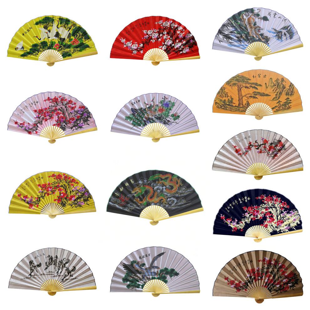 Elegant Traditional Chinese Large Size Decorative Fan Silky-11
