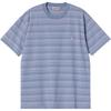 Loose Striped Comfortable Simple Crew Neck Short Sleeve T-Shirt Men Tops I035168-30B-5X