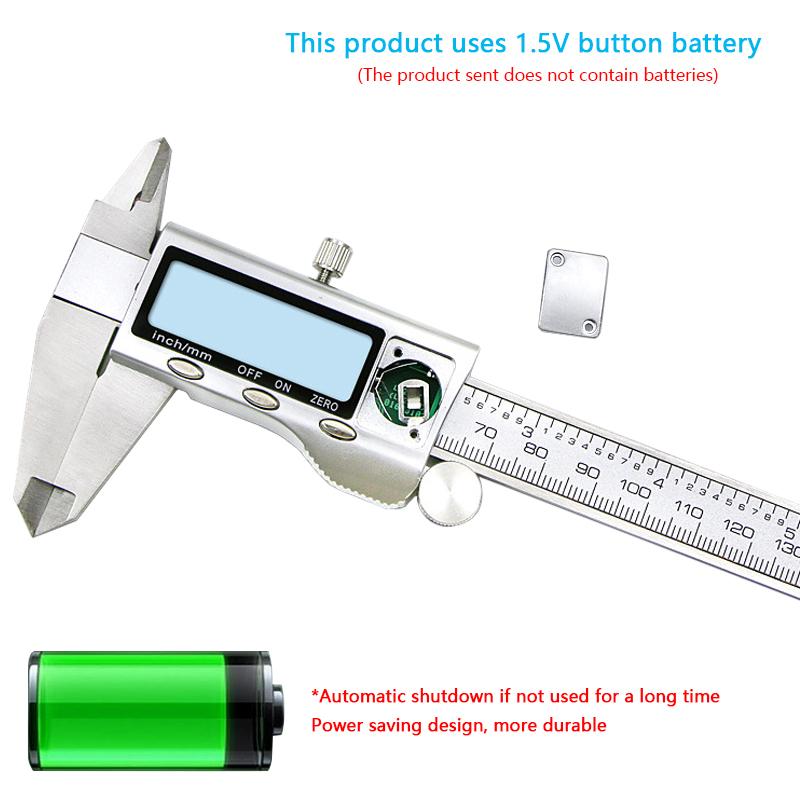 0-150mm Vernier Caliper Stainless Steel/Plastic LCD Digital Caliper 6 Inch Instrument Depth Measuring Tools