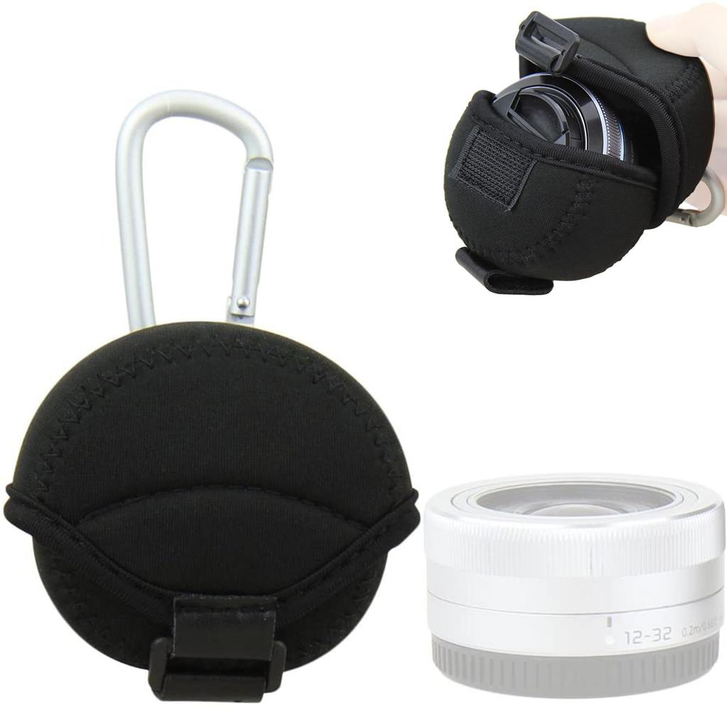 JJC Lens Lens Lens Replacement Case for Olympus ED 17mm 12mm Sony E PZ Nikon NIKKOR Z MC 50mm and Other Mirrorless Camera Protective Lens with Black