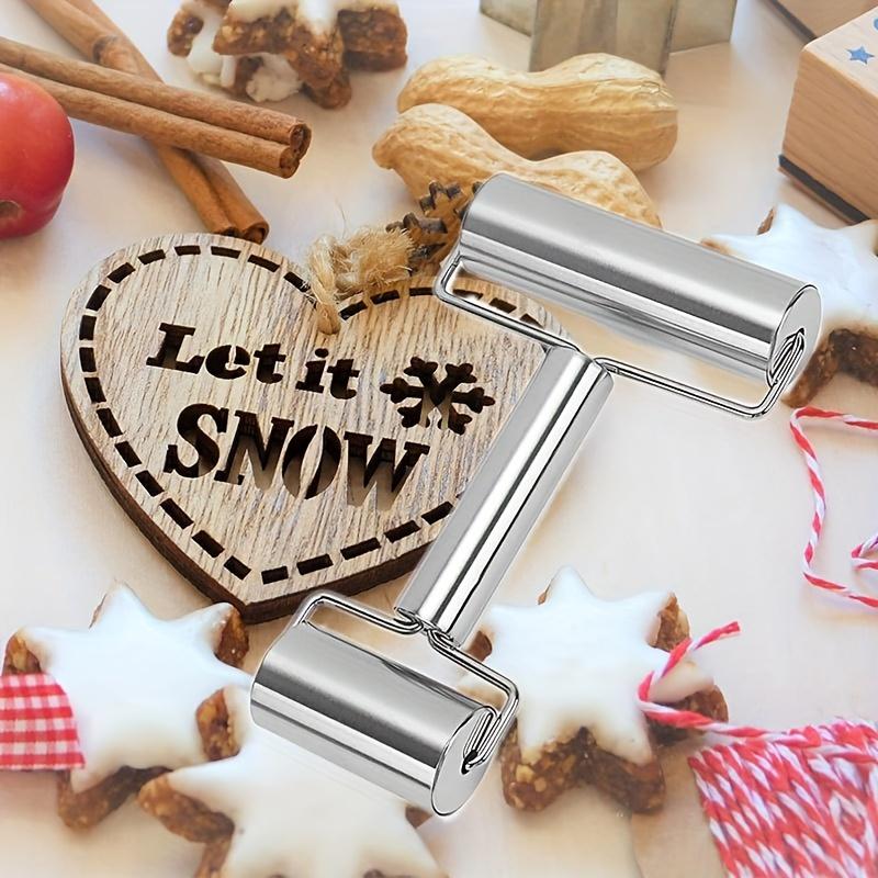 Single Handed Rolling Pin Stainless Steel Labor-saving Dumpling Skin Rolling Pin New Type of Dough Skin Handheld Rolling Pin