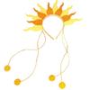 Fascia Glitterata Testa di Sole Fasce Fuoco Fascia Capelli Fiamma Feste Raves Accessori Capelli Corone Fuoco Copricapo per Halloween